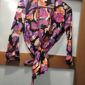 Kimono Style Wrap Floral Topshop